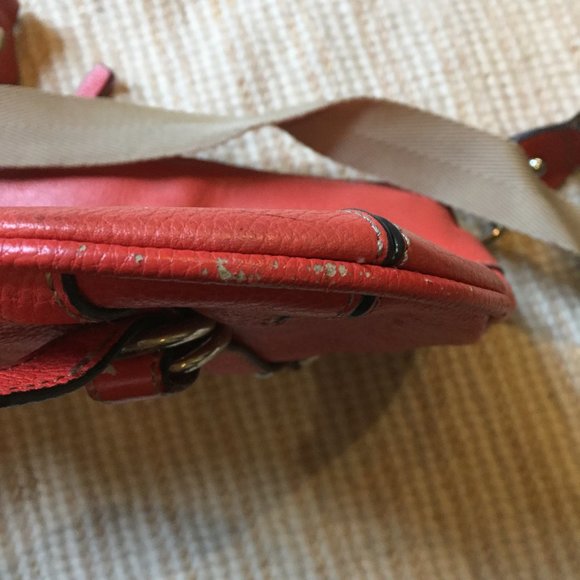 Franco Sarto leather coral purse w/adjustable strap - Picture 7 of 10